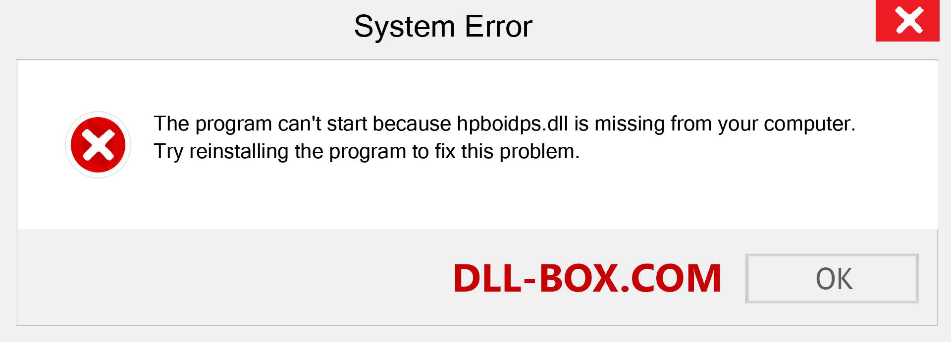  hpboidps.dll file is missing?. Download for Windows 7, 8, 10 - Fix  hpboidps dll Missing Error on Windows, photos, images